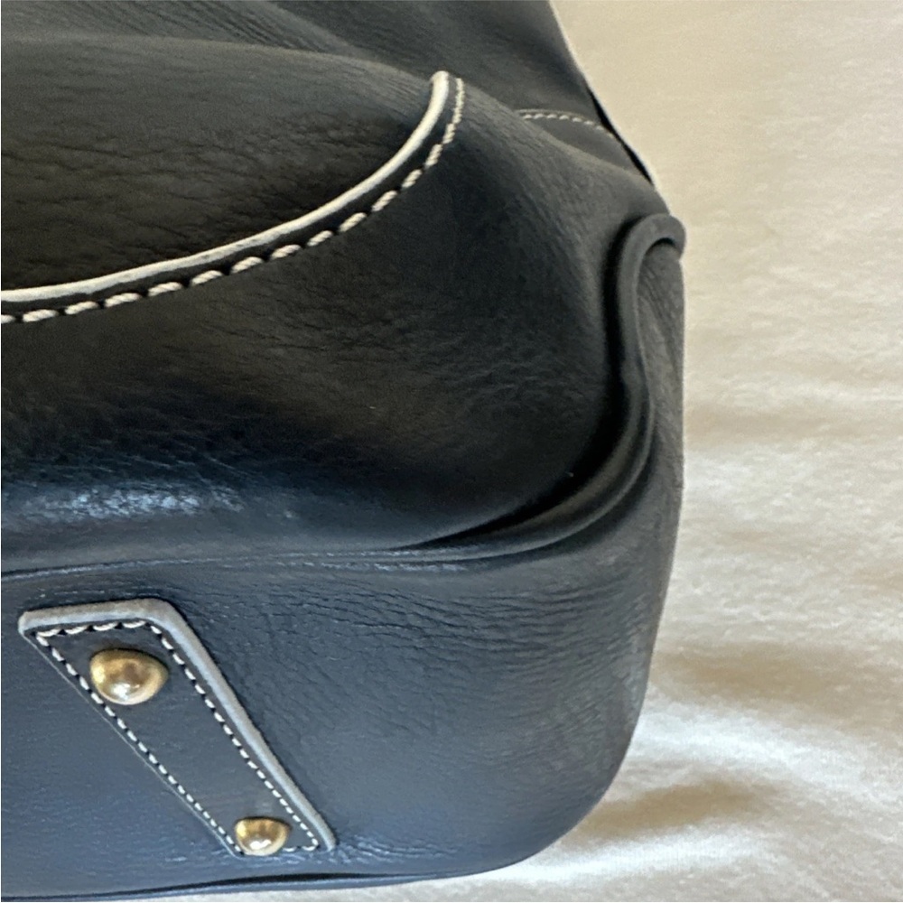 Dooney & Bourke dark Navy  Leather Tote with Tassel Accents - Picture 10 of 15